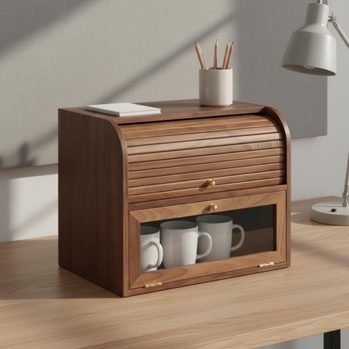 Walnussholz tassenschrank - walnussholz,